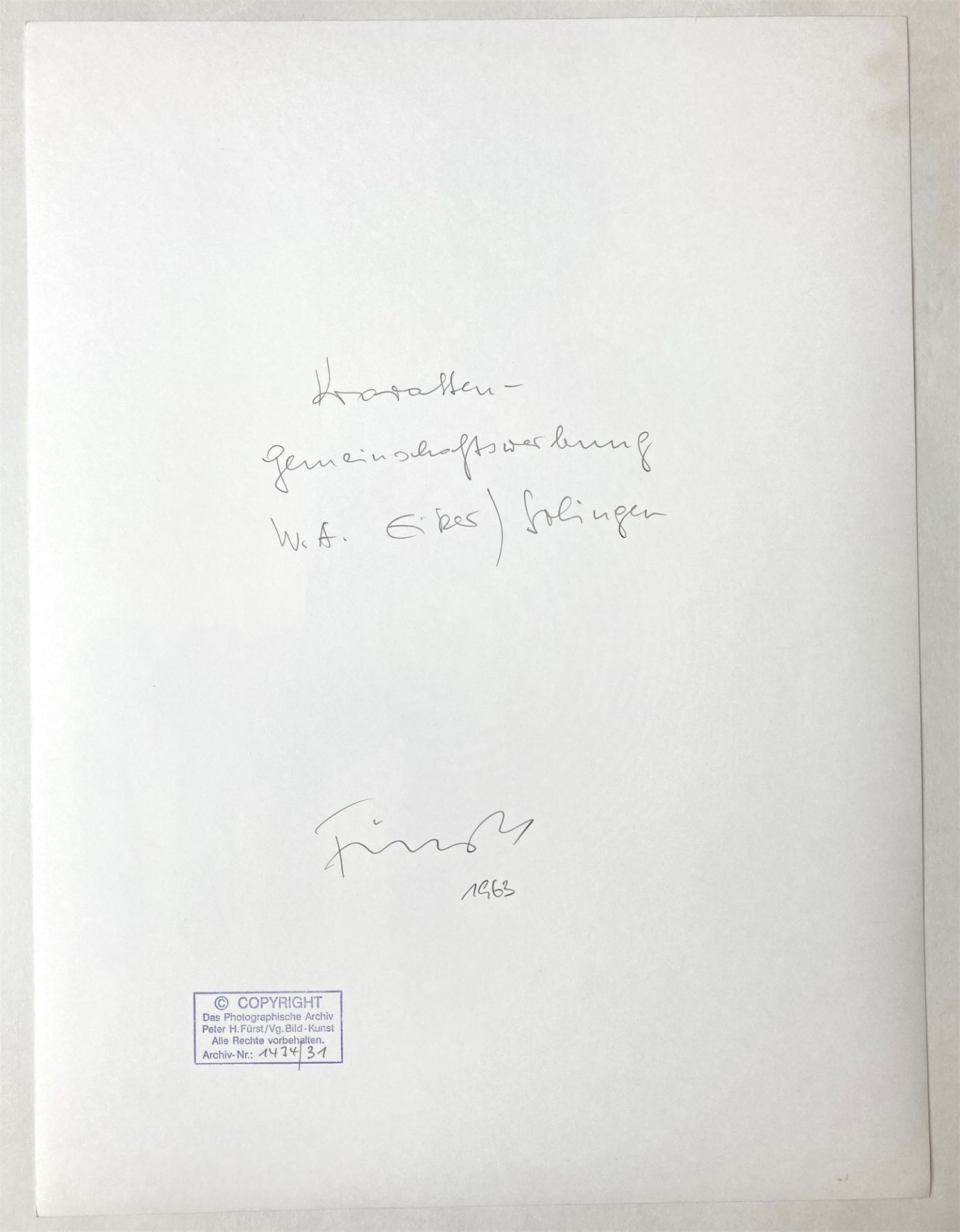 Peter H. Fürst. ”Krawatten”. 1963 - Image 3 of 4