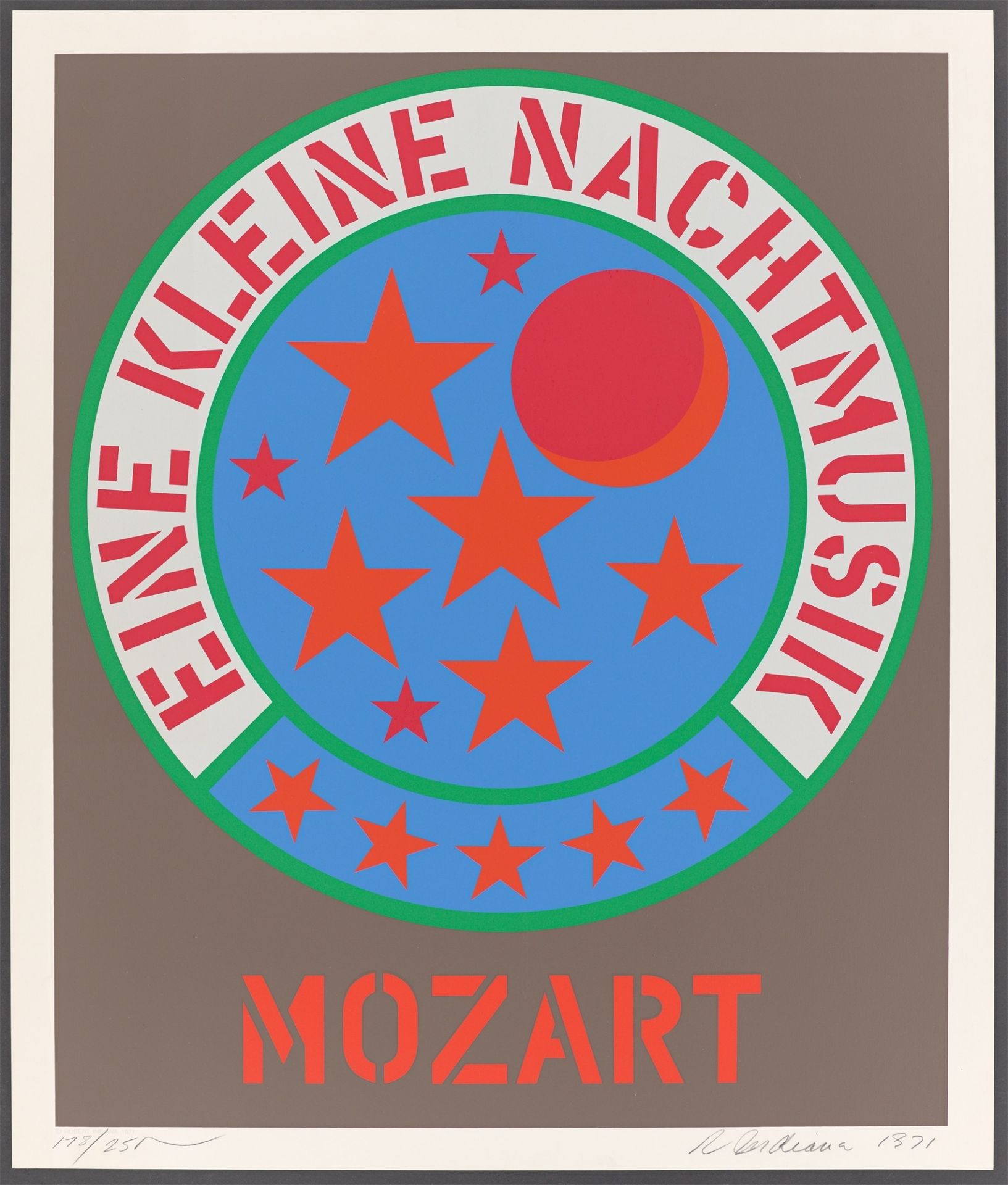 Robert Indiana. „Mozart - Eine kleine Nachtmusik“. 1971 - Bild 2 aus 3