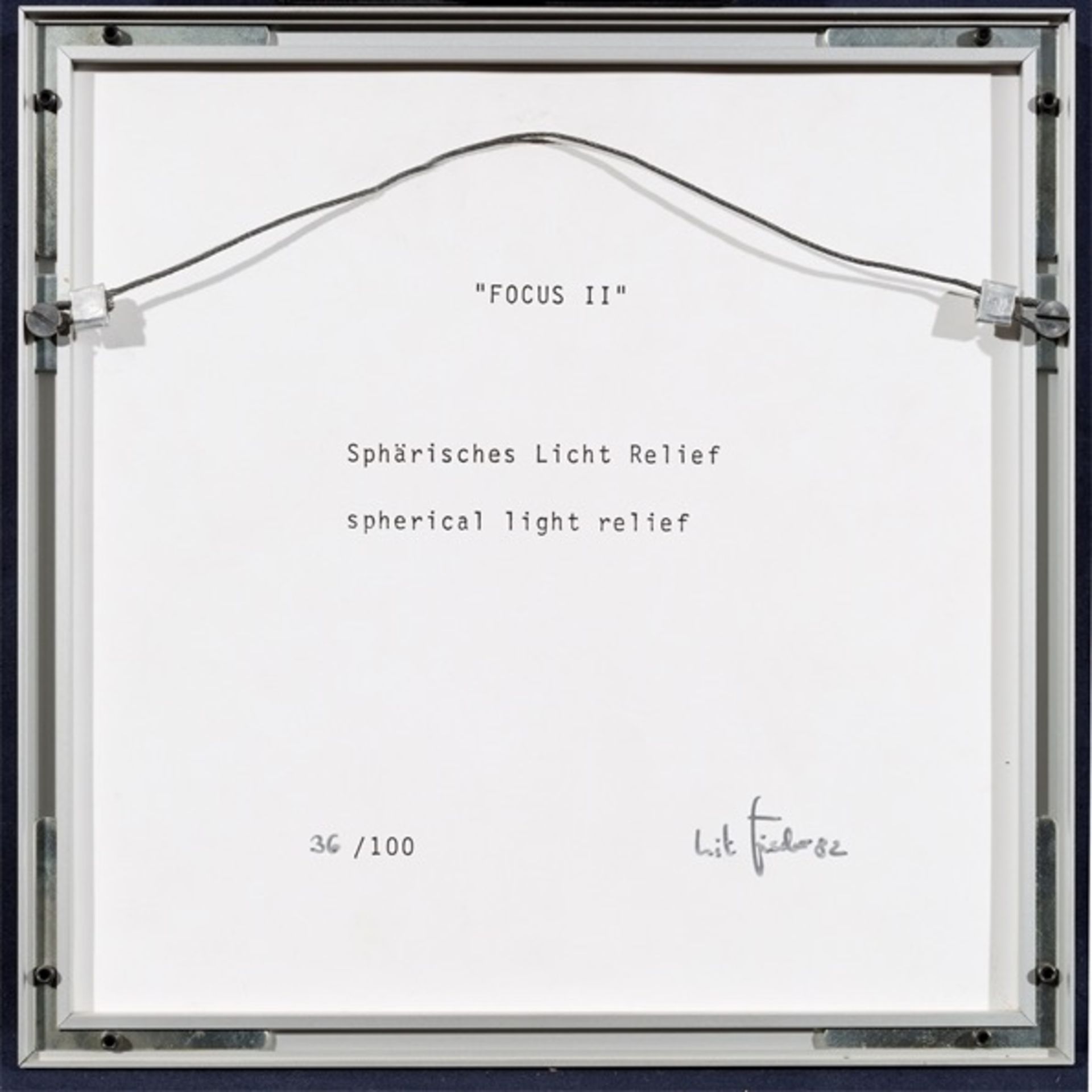 Jürgen LIT Fischer. ”Focus II” (spherical light relief). 1982 - Image 2 of 3