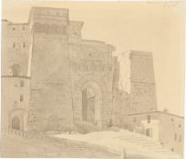 Johann Carl Baehr. Etruscan Arch in Perugia. 1828