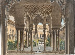 Wilhelm Gail. Court of the Lions at Alhambra. 1833