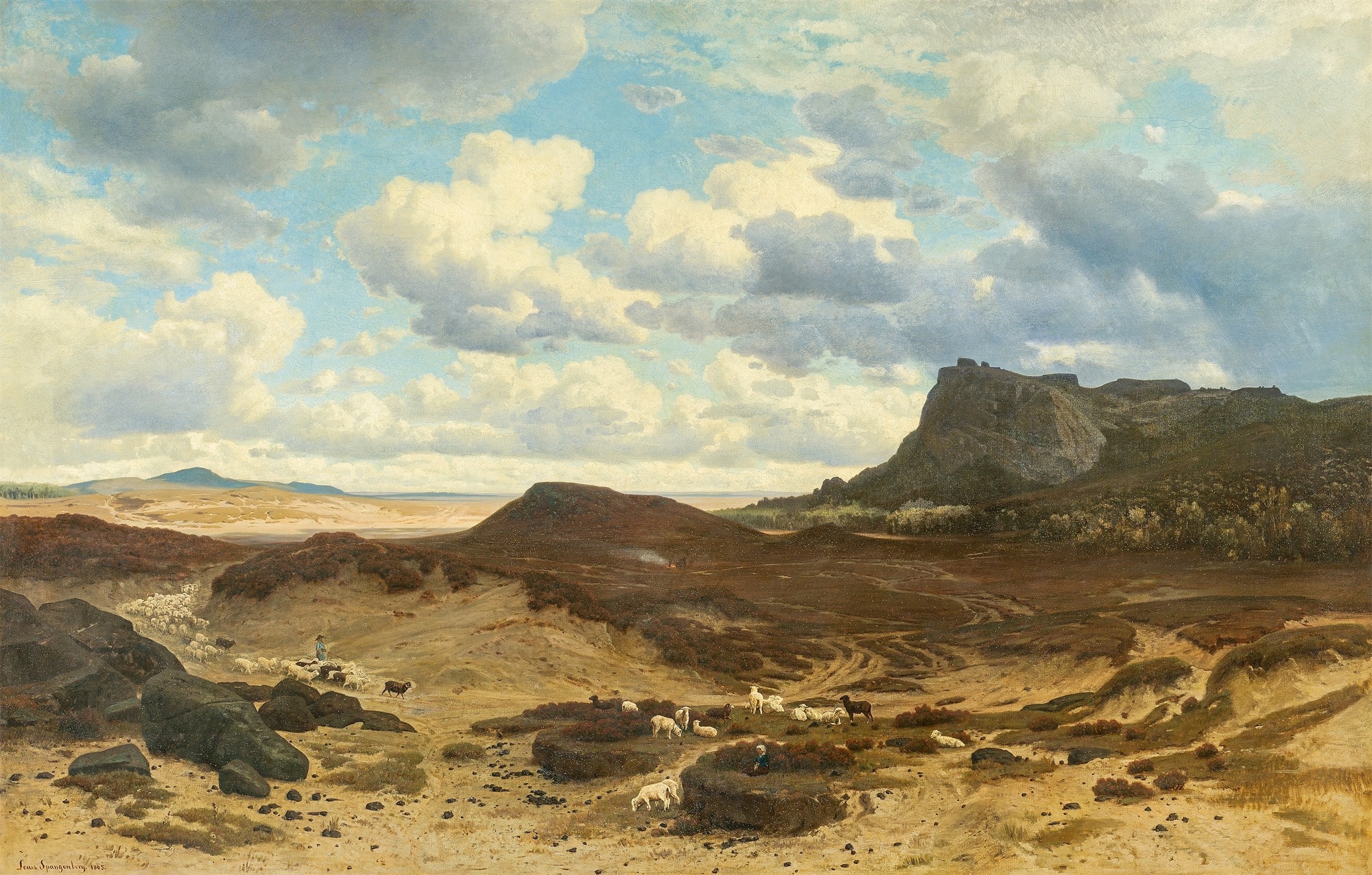 Louis Spangenberg. Landscape. 1865