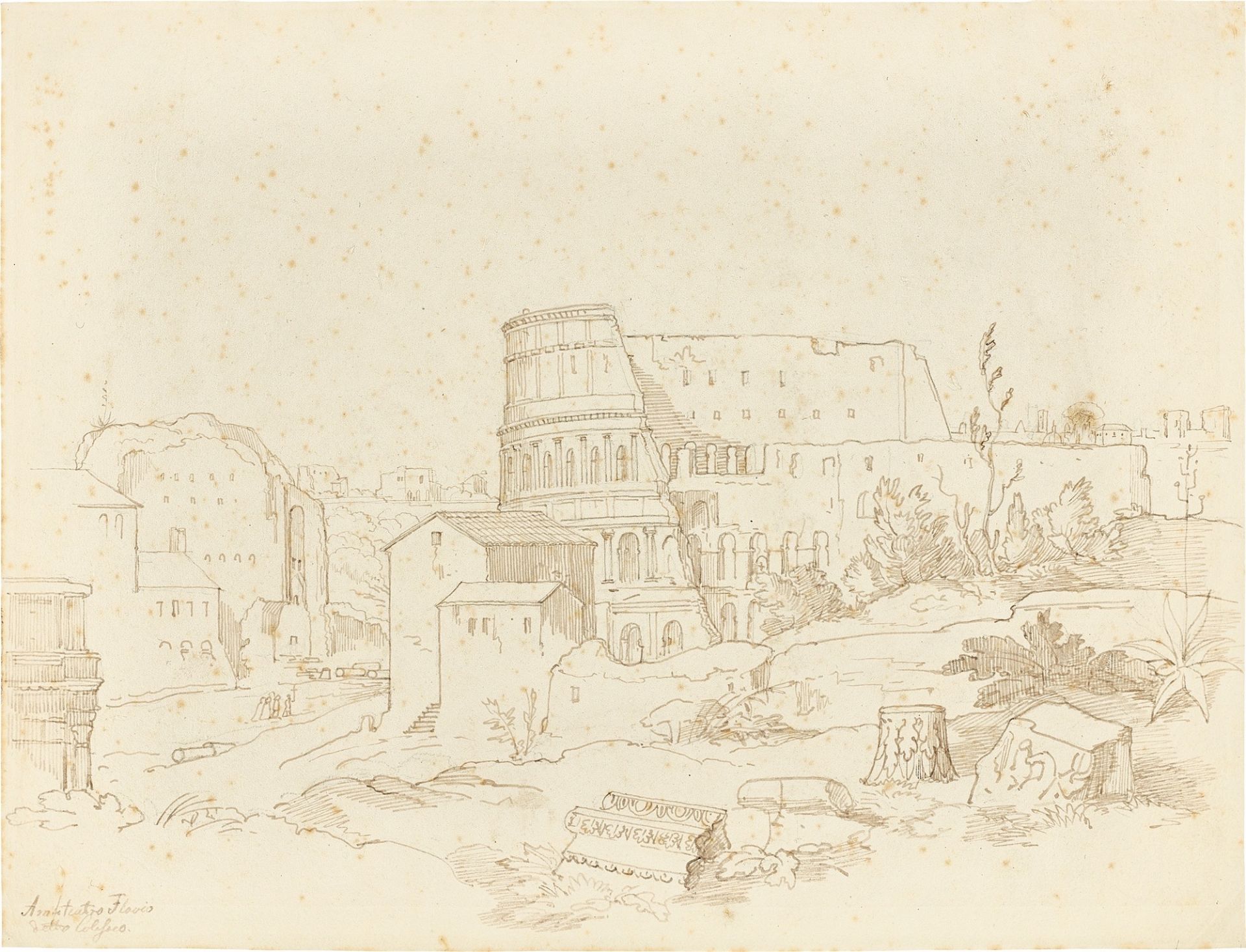 German, circa 1825/30. The Colosseum in Rome.