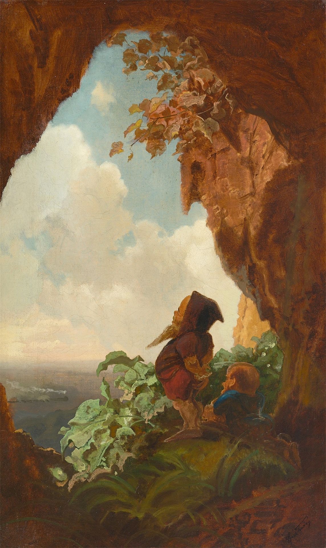 Carl Spitzweg. „Die erste Eisenbahn“. Um 1845/50