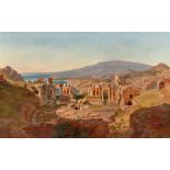 Carl Hummel. Das antike Theater von Taormina. Um 1842/45