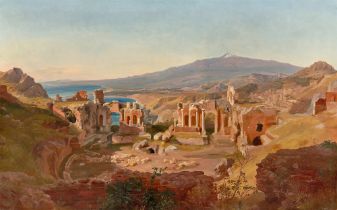 Carl Hummel. Ancient theatre of Taormina. Circa 1842/45