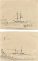 Iwan Konstantinowitsch Aiwasowski. Counterparts: Frascati / Le Havre. 1843