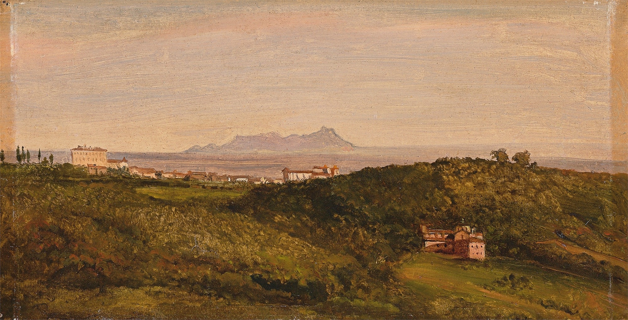 Heinrich Bürkel. View of Monte Circeo.