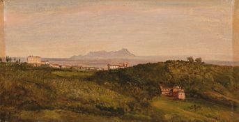 Heinrich Bürkel. Blick auf den Monte Circeo.