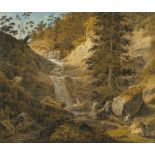 Friedrich Christian Reinermann. Wasserfall in der Schweiz. 1829