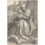 Albrecht Dürer. „Maria mit dem Kind an der Mauer“. 1514