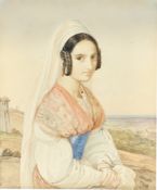 Franz Johann Heinrich Nadorp. Portrait of Emilia Giuliani. Circa 1839