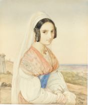 Franz Johann Heinrich Nadorp. Portrait of Emilia Giuliani. Circa 1839