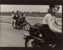 Danny Lyon. From Dayton to Columbus, Ohio. From the series ”The Bikeriders” 1963–1966. 1966