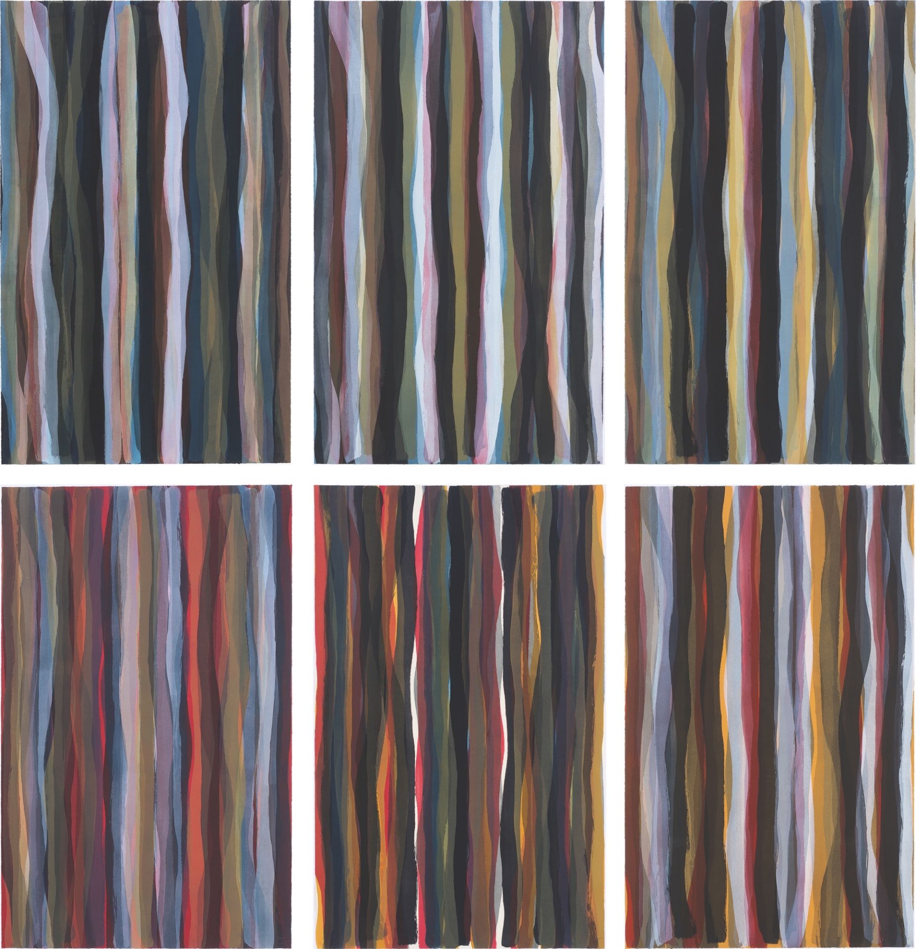 Sol LeWitt. „Brushstrokes in Different Colors in Two Directions“. 1993