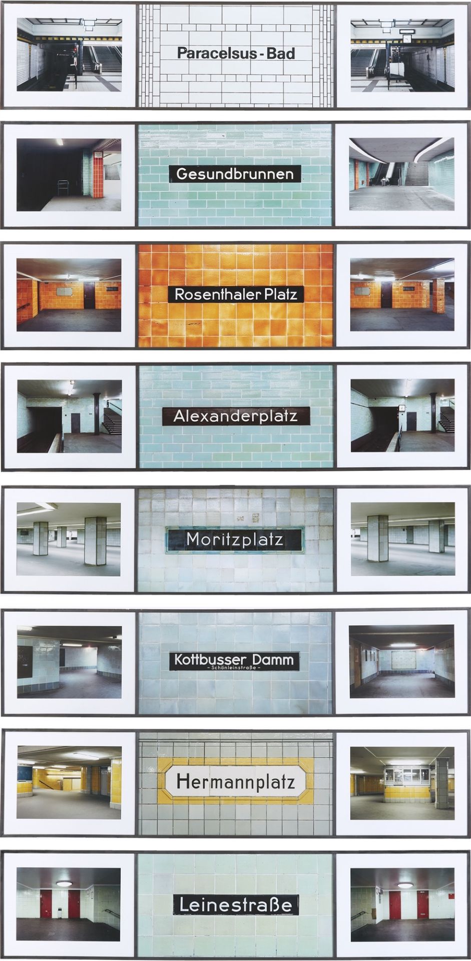 Axel Hütte. Paracelsus Bad, Gesundbrunnen, Rosenthaler Platz, Alexanderplatz, Mor…. 1979–1994 / 2019