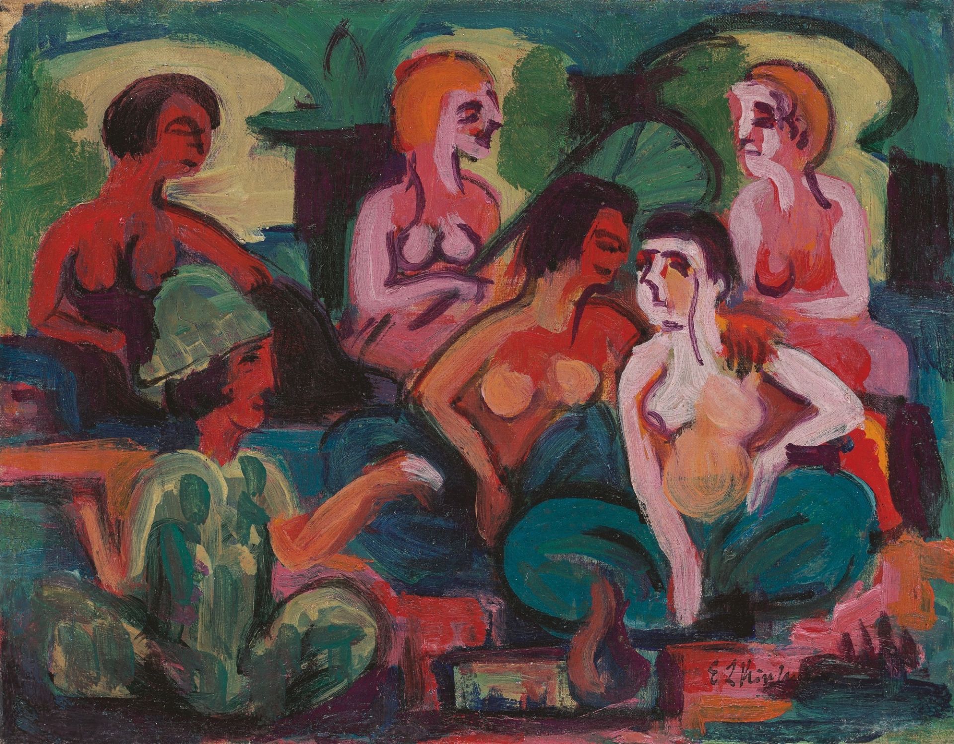 Ernst Ludwig Kirchner. „Im Palast der Prinzessinnen“. Um 1922