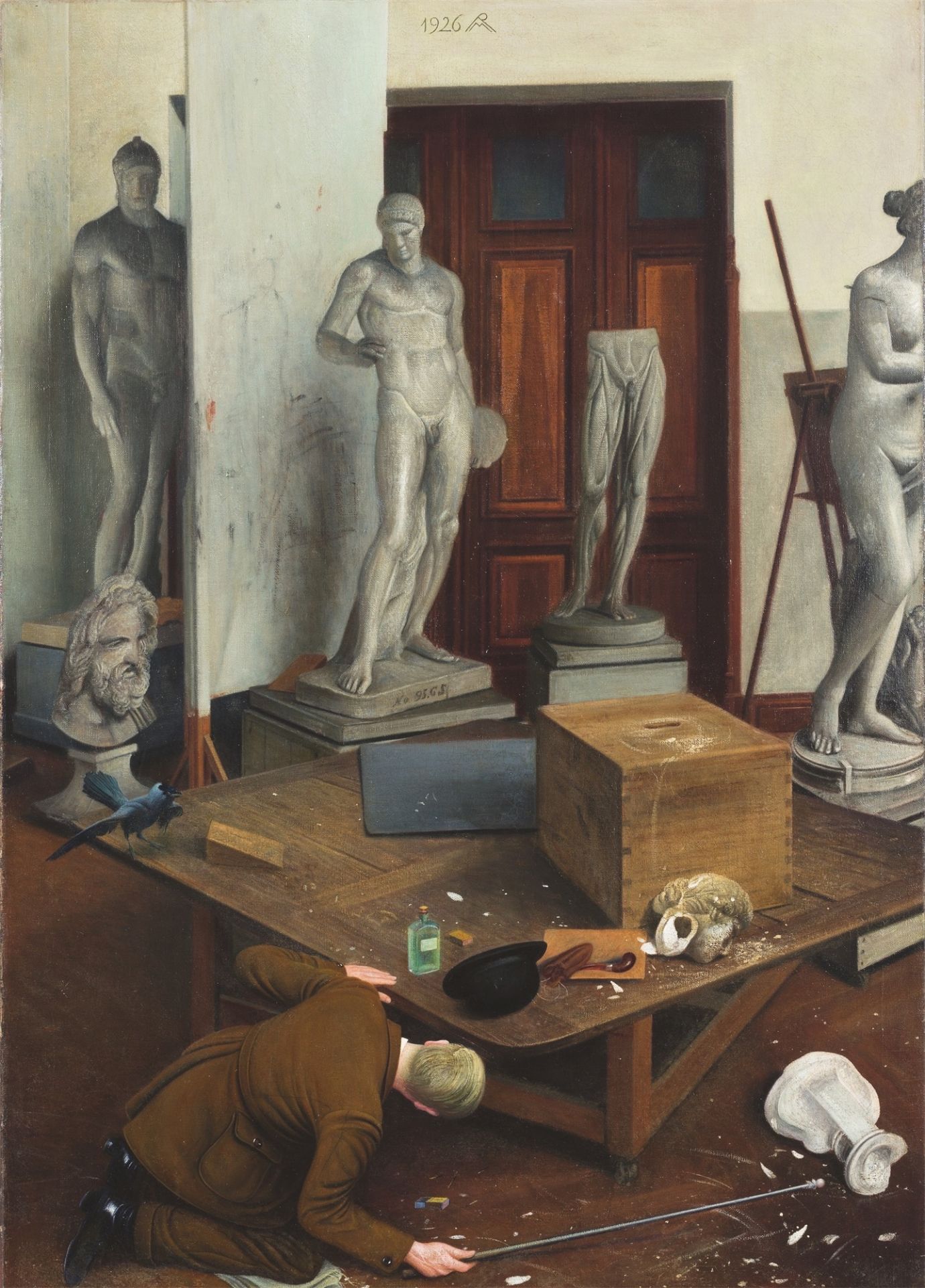 Richard Müller. ”Gipsbüsten im Atelier”. 1926