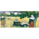 Emile Bernard. „Bretonnes dans un champ ou La moisson“. 1888