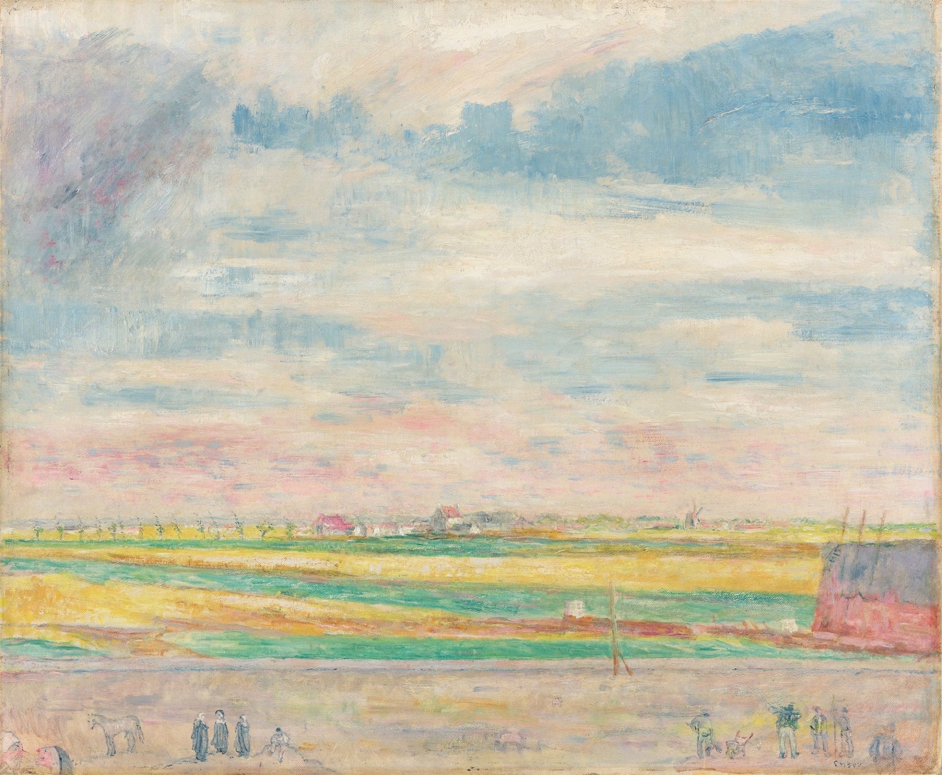 James Ensor. „The ,Haute Barrière‘ outside Ostend (La ,Haute Barrière‘ aux environs d'Oste…. Um 1925