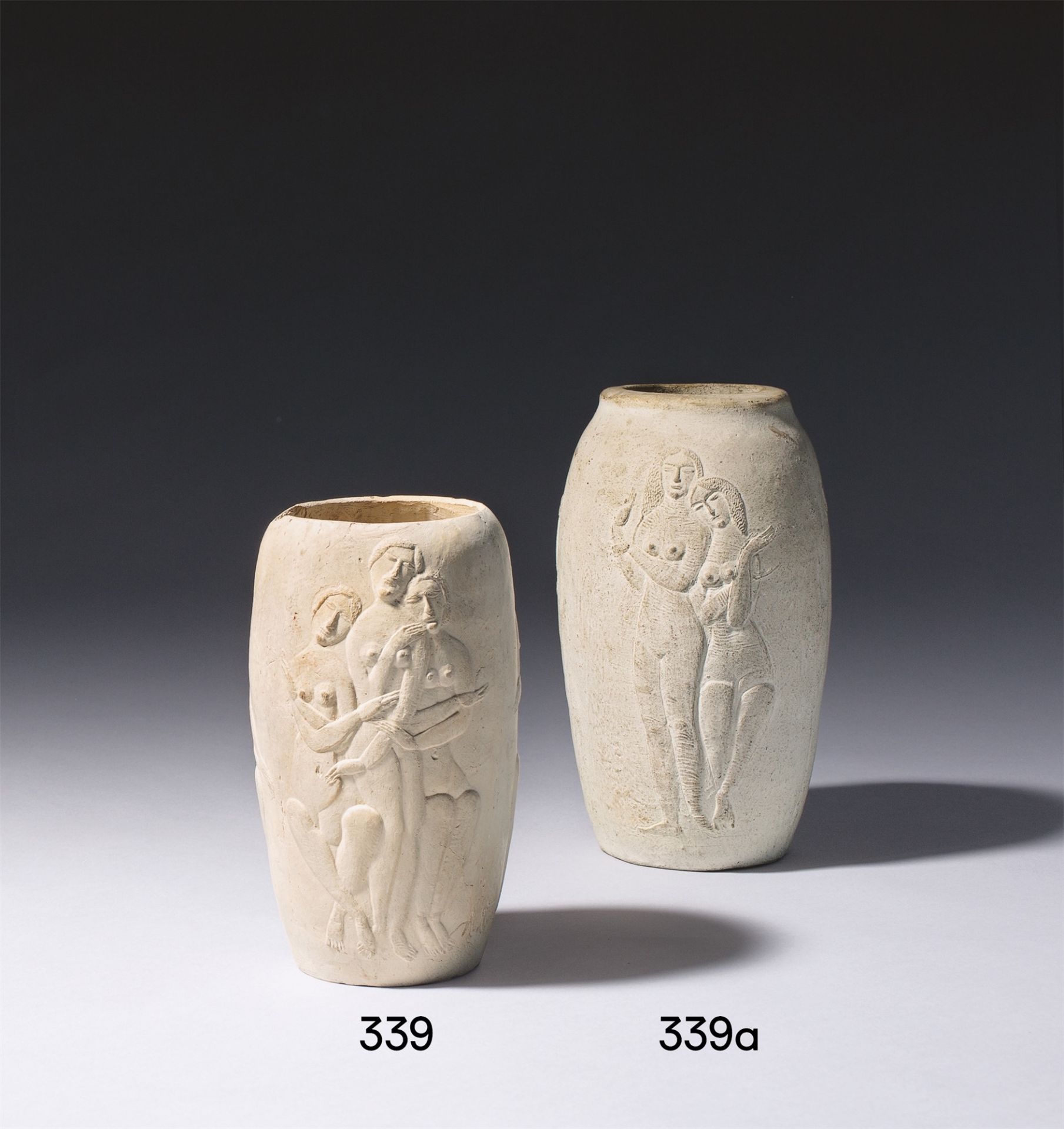 Moissey Kogan. ”Drei weibliche Paare II (Vase)”. Circa 1913