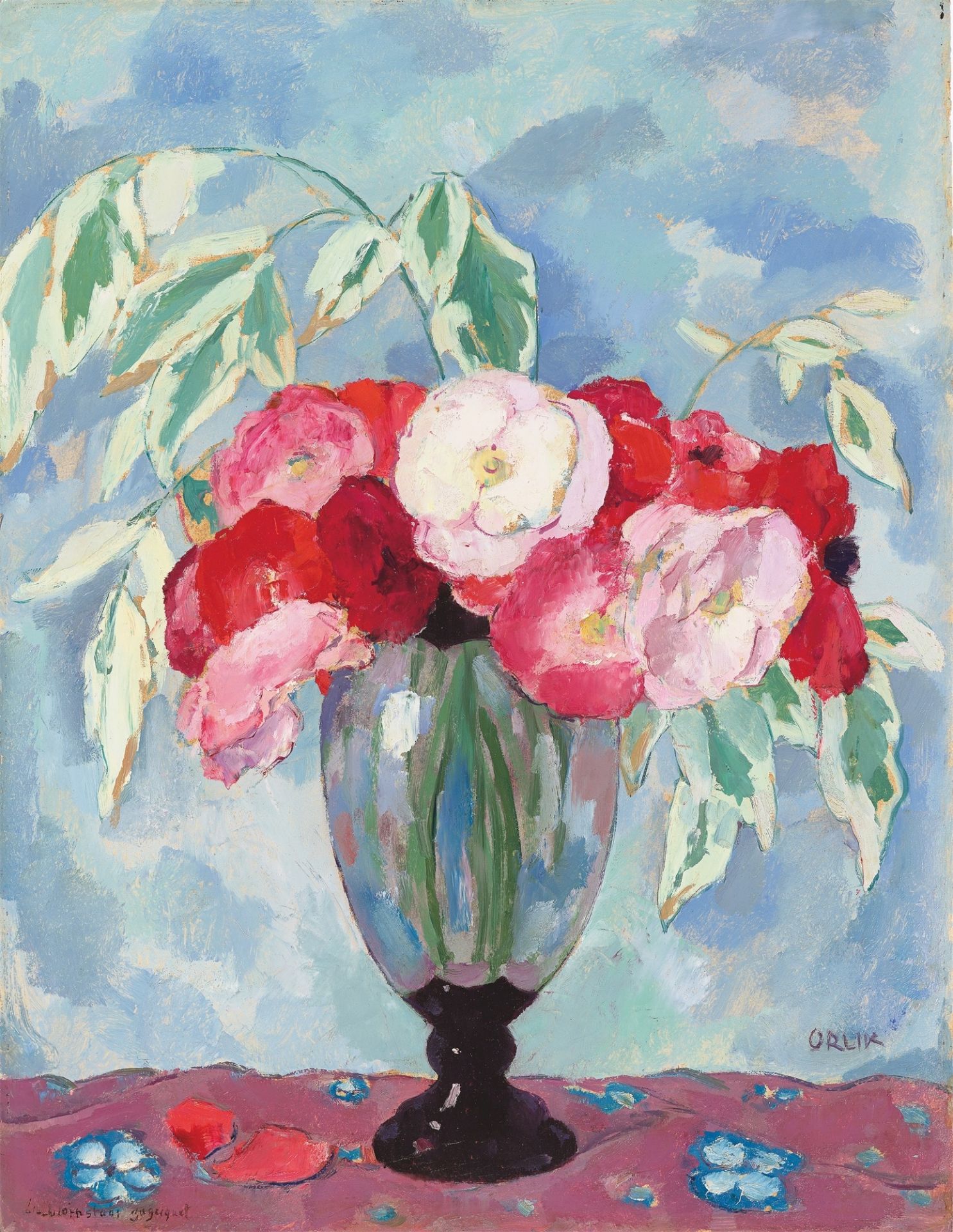 Emil Orlik. ”Blumenstück (Mohnblumen)”.