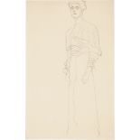 Gustav Klimt. „Stehend nach links“ (Studie zum Bildnis von Margaret Stonborough-Wittgenste…. 1904/05