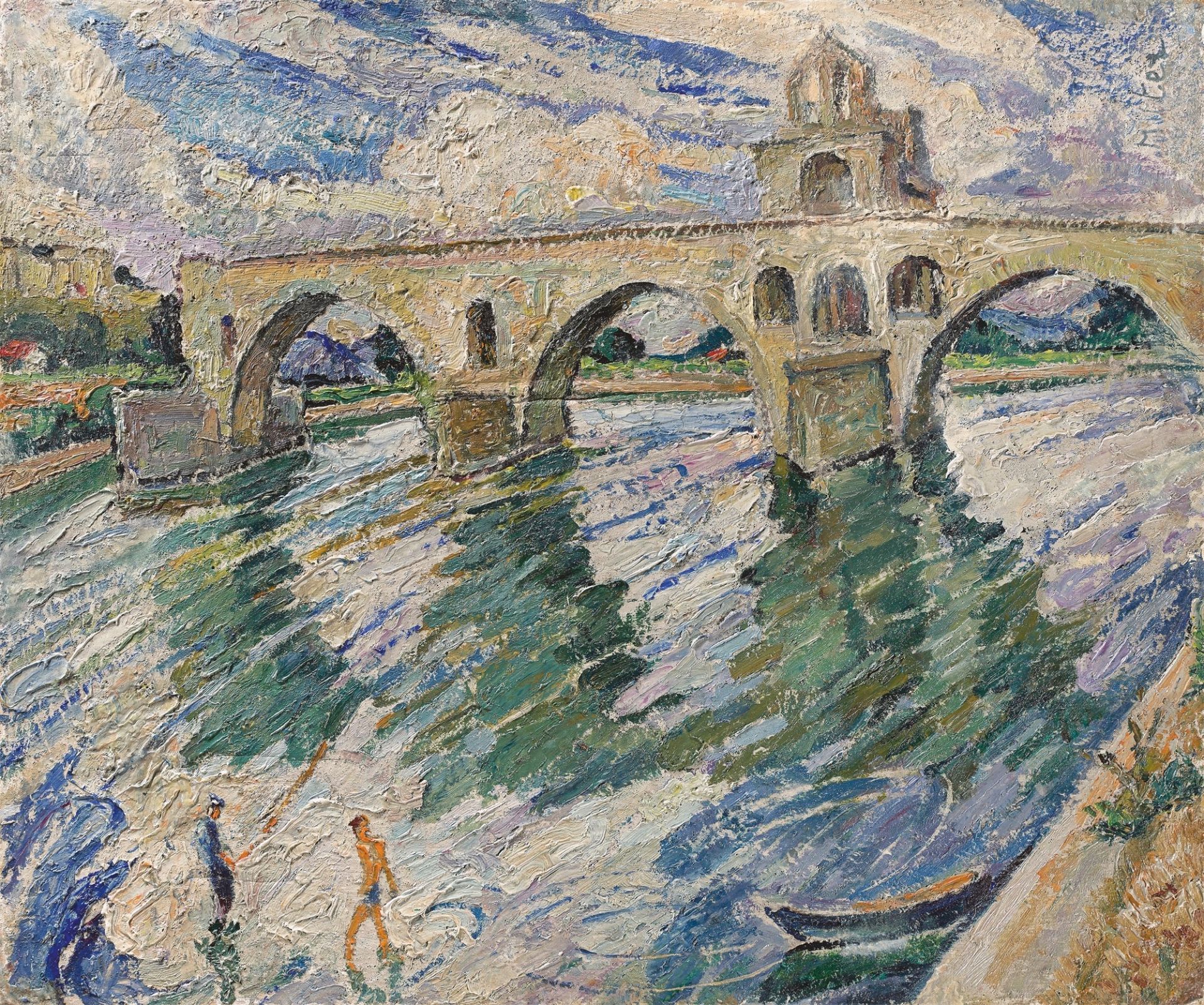 Mela Muter. Pont d’Avignon (Pont Saint-Benezet). Circa 1940