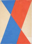 Hermann Glöckner. Rot und Blau, diagonal. 1977