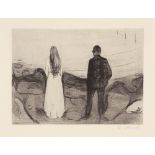 Edvard Munch. „Two Human Beings, The Lonely Ones (To mennesker. De ensomme. Zwei Menschen. Di…. 1894