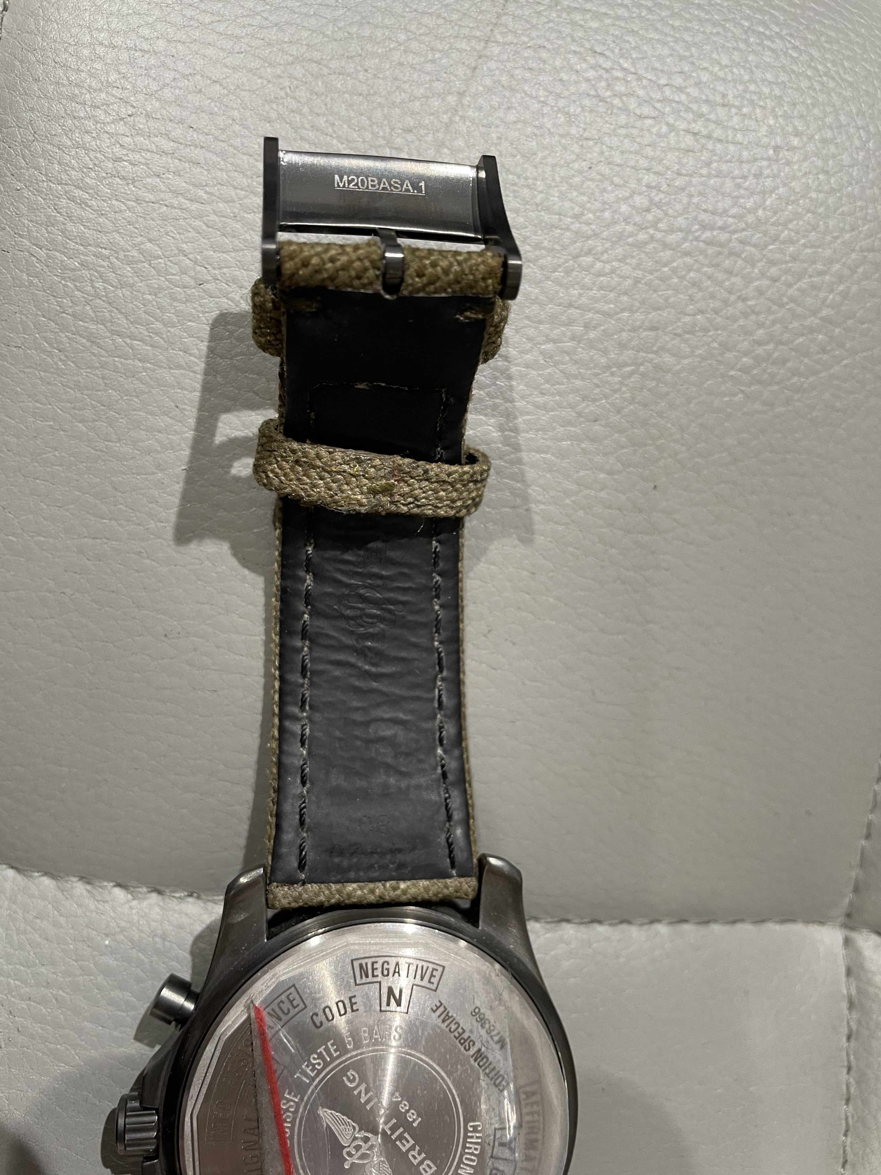 Breitling Chronospace Quartz on Military Strap - Image 8 of 9