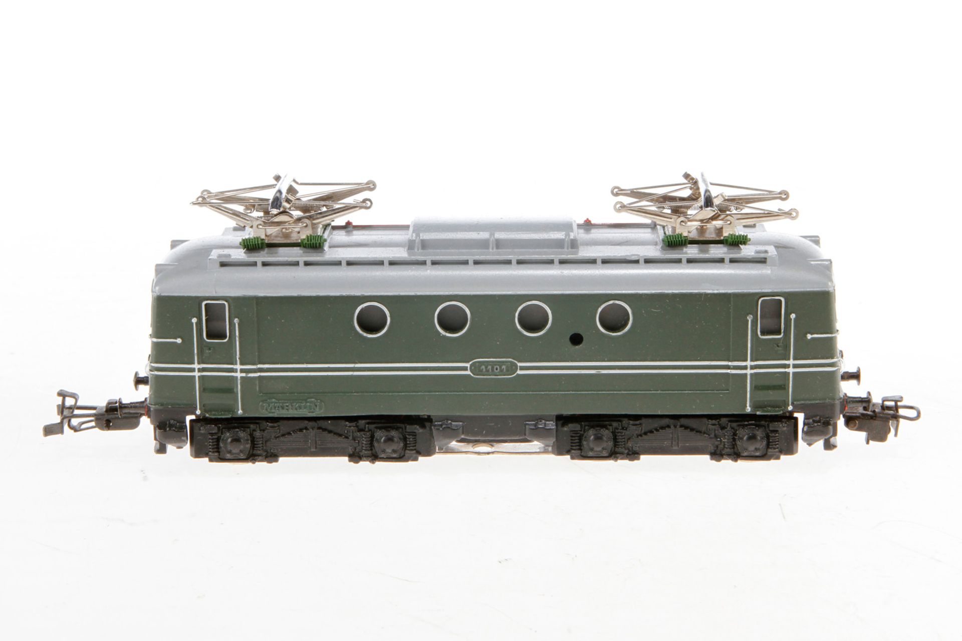 Märklin E-Lok ”1101” SEH 800/3012, S H0, grün, Lackschäden und Alterungsspuren, leicht besch. OK, Z 