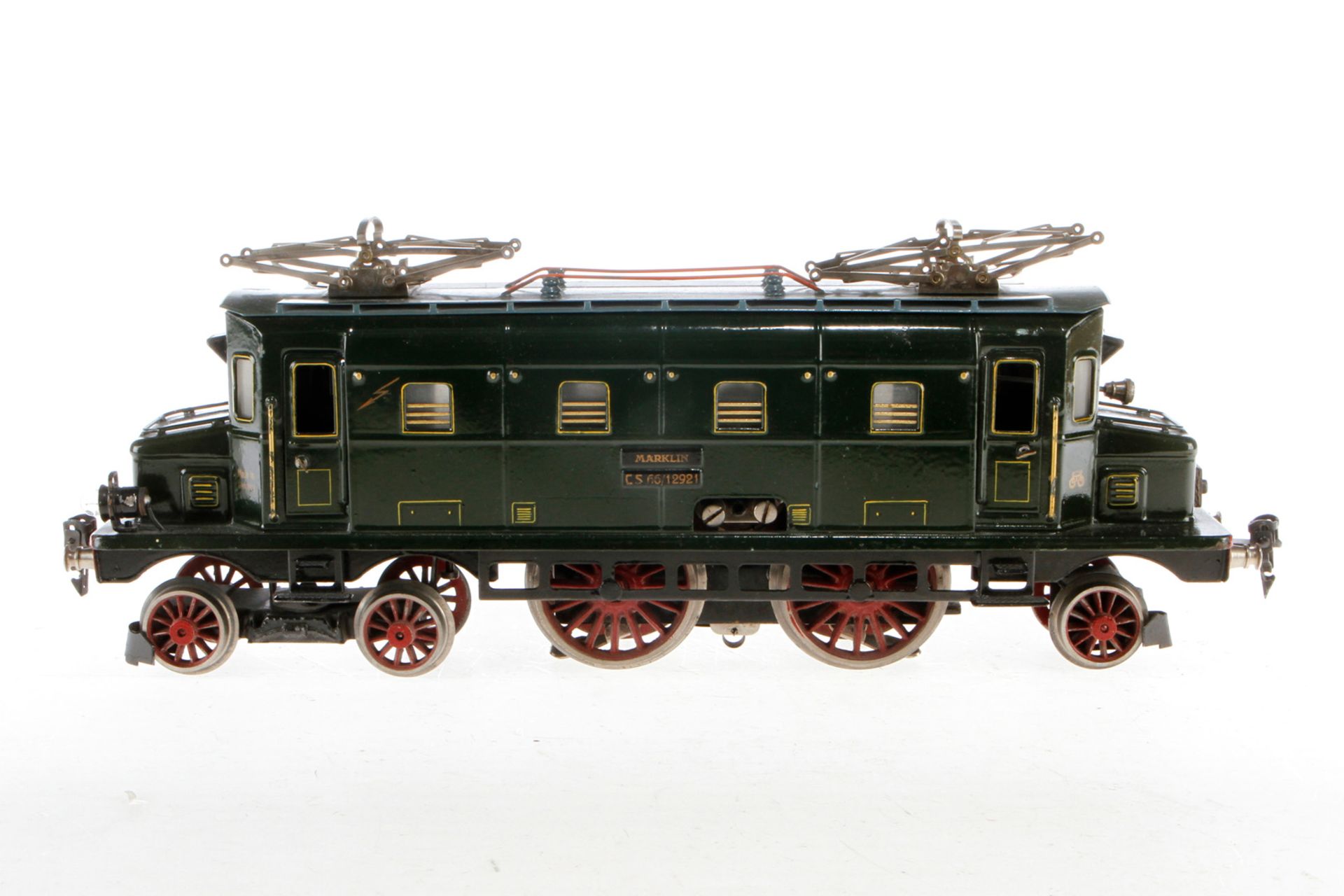 Märklin 2-B-1 E-Lok CS 66/12921, S 1, elektr., grün, mit 2 el. bel. Stirnlampen, kl. Ausbesserungen,