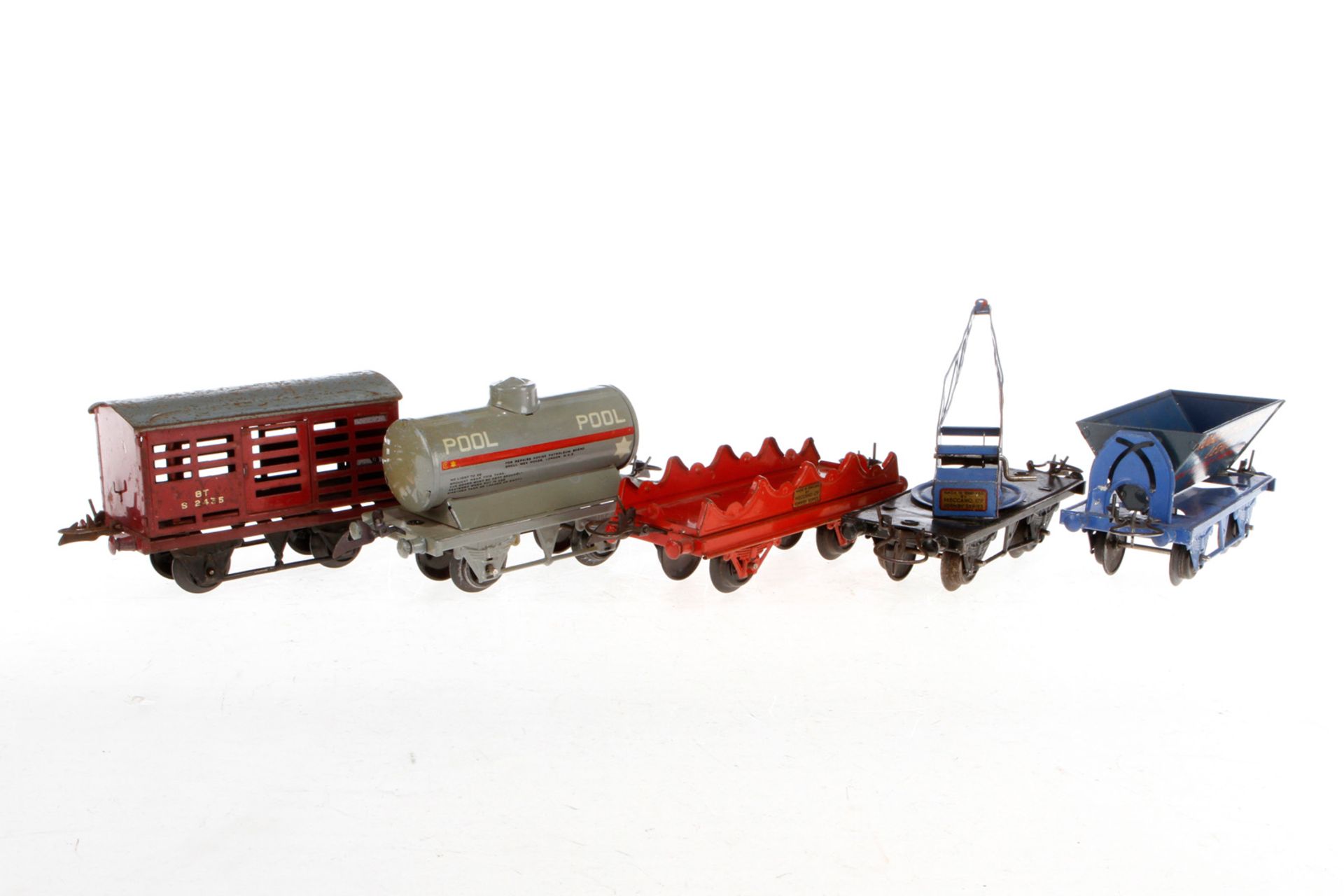 5 Hornby Wagen, S 0, Lackschäden, Z 4