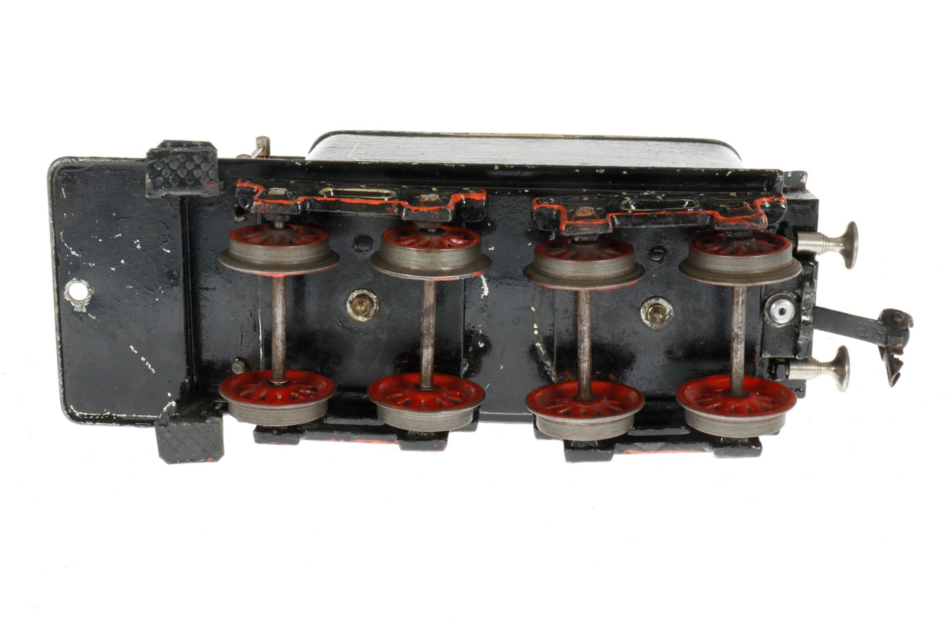 Märklin 2-B Dampflok FE 1021, S 1, uralt, mit Doppel-Uhrwerk, je intakt, schwarz, HL, mit Tender, - Image 9 of 9