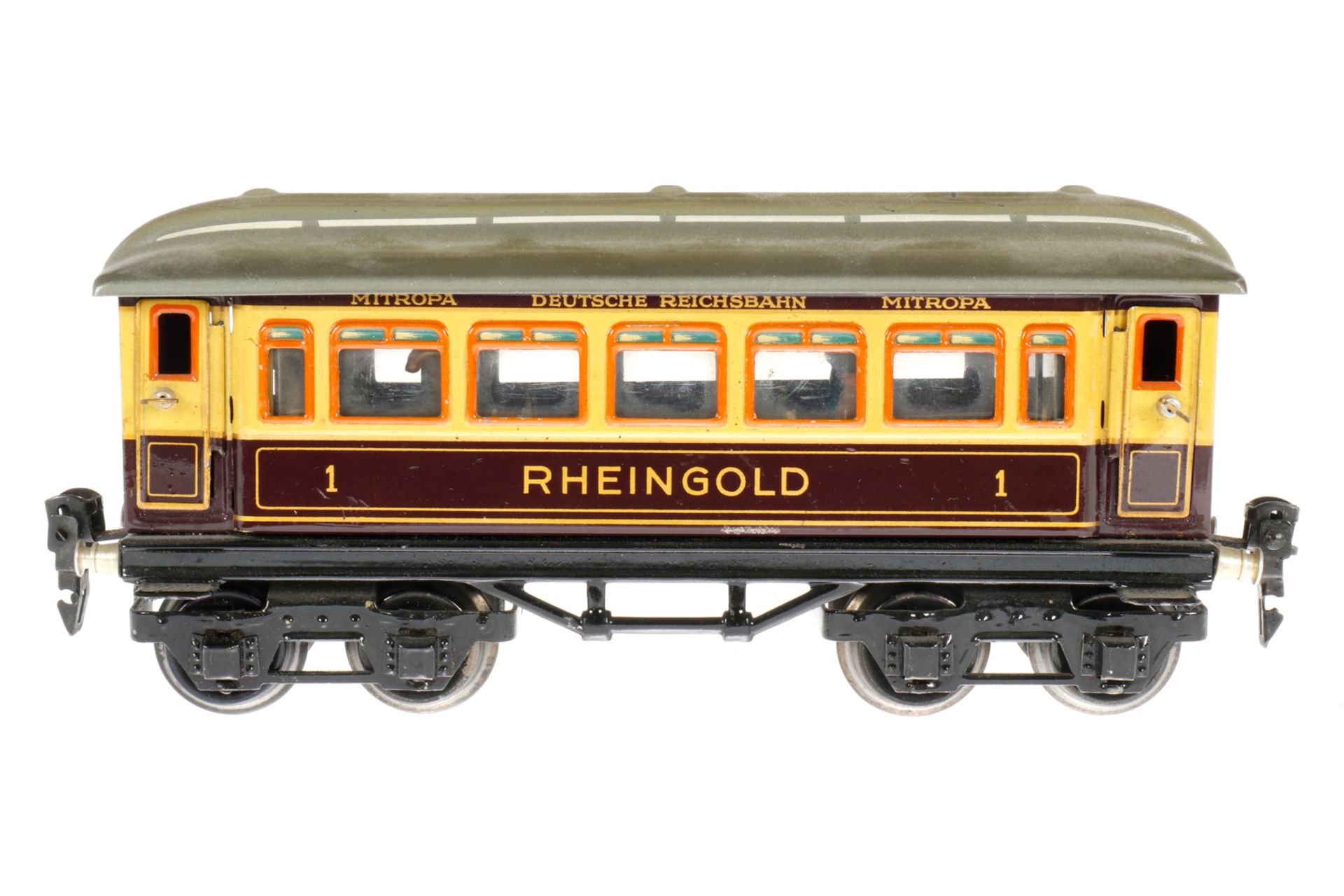 Märklin Rheingold Wagen 1749 G, S 0, CL, mit Speiseeinrichtung und 4 AT, LS und gealterter Lack, L