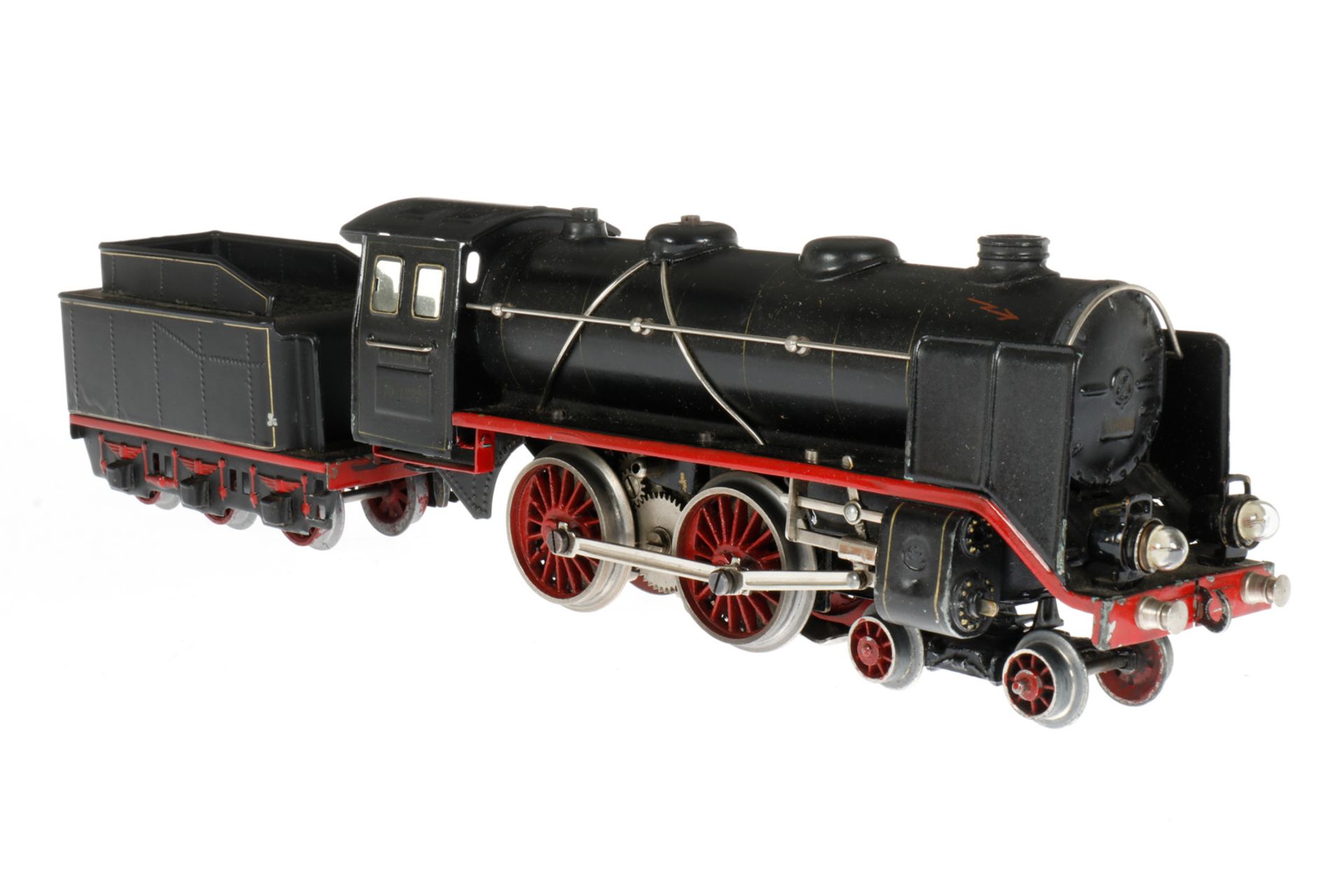 Märklin 2-B Dampflok E 70/12920, S 0, elektr., schwarz, mit Tender, kW und 2 el. bel. Stirnlampen, - Bild 2 aus 9