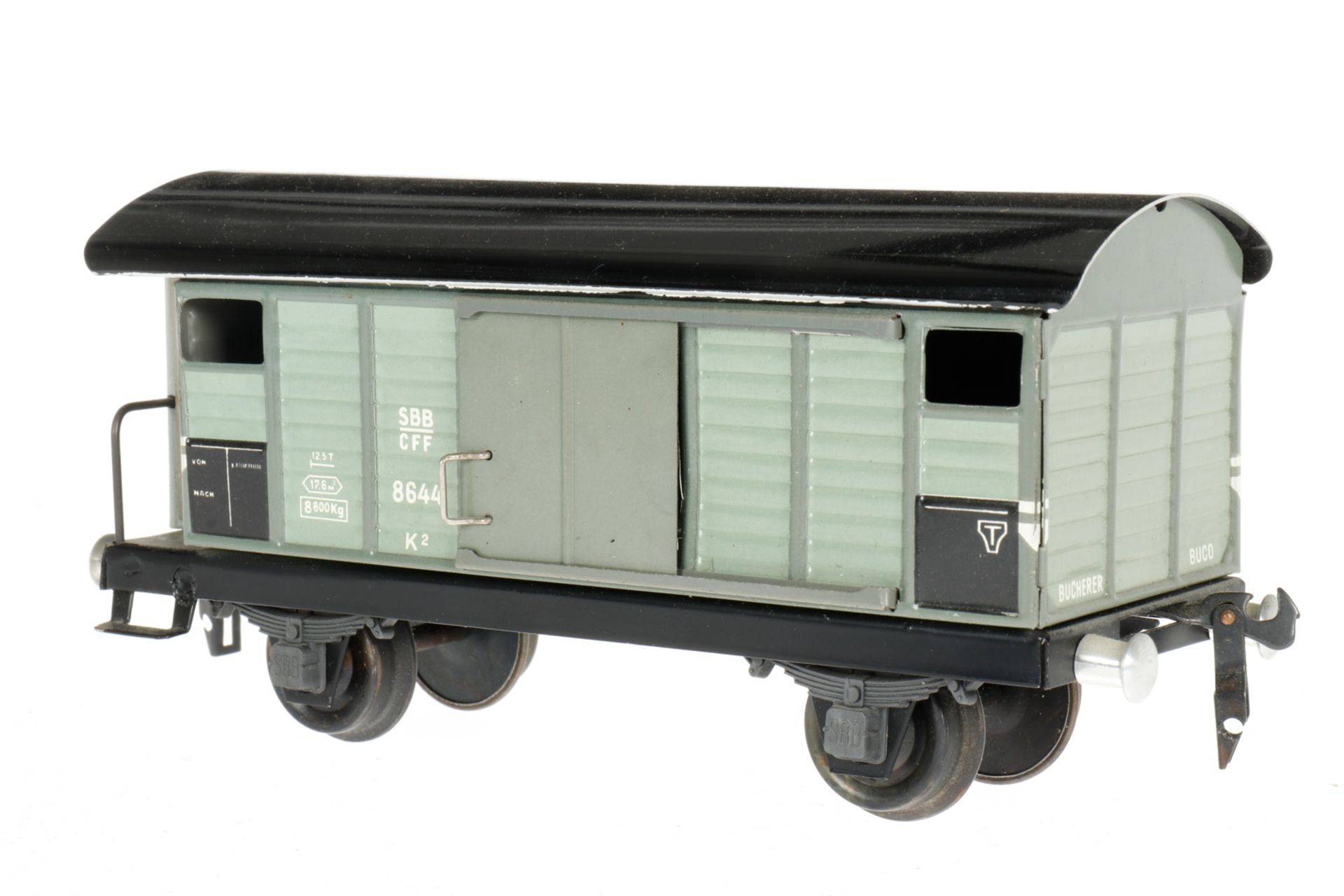 Buco gedeckter Güterwagen 8644, S 0, hellgrau, L 18, Z 3 - Bild 2 aus 4