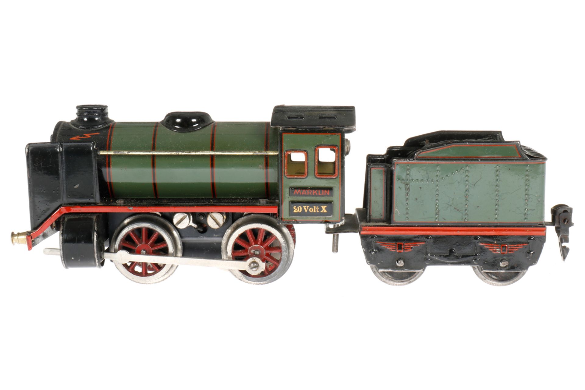 Märklin B-Dampflok R 12880, S 0, elektr., oliv/schwarz, mit Tender, kW und 1 el. bel. Stirnlampe,