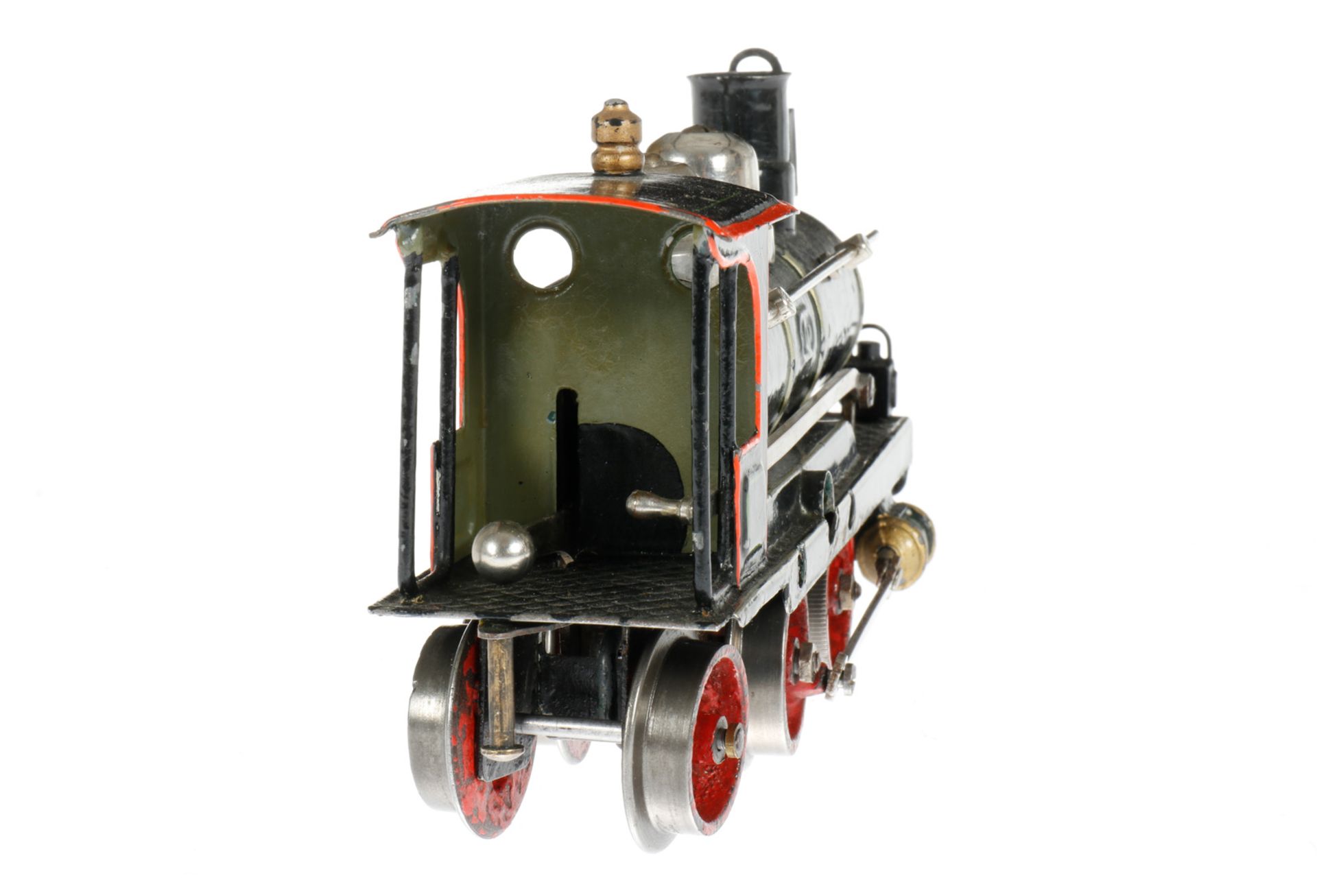 Märklin B-1 Dampflok D 1020, S 0, uralt, Uhrwerk intakt, HL, mit Tender, v+r, Bremse und 3 imit. - Bild 3 aus 6