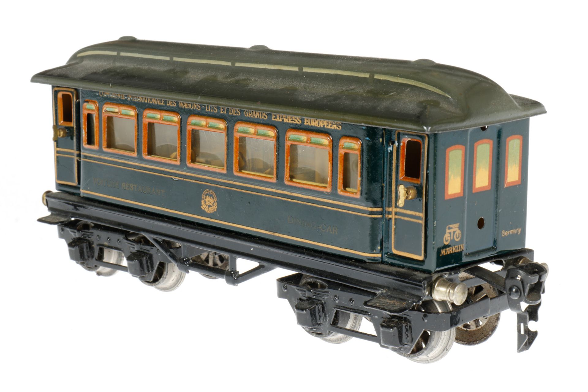 Märklin internationaler Speisewagen 1746 G, S 0, CL, mit Inneneinrichtung und 4 AT, Rahmen meist - Bild 3 aus 5