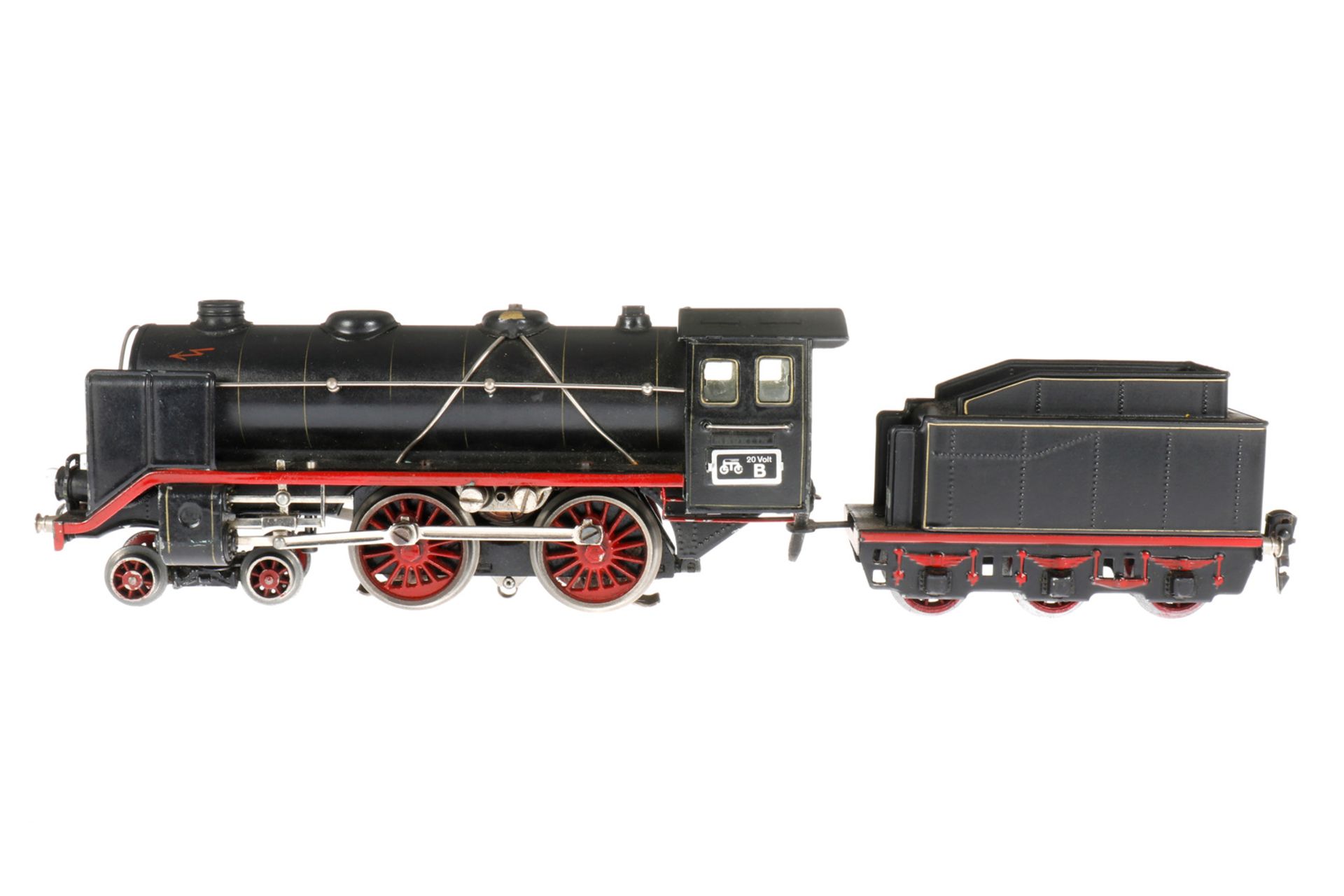 Märklin 2-B Dampflok E 70/12920, S 0, elektr., schwarz, mit Tender, kW und 2 el. bel. Stirnlampen,