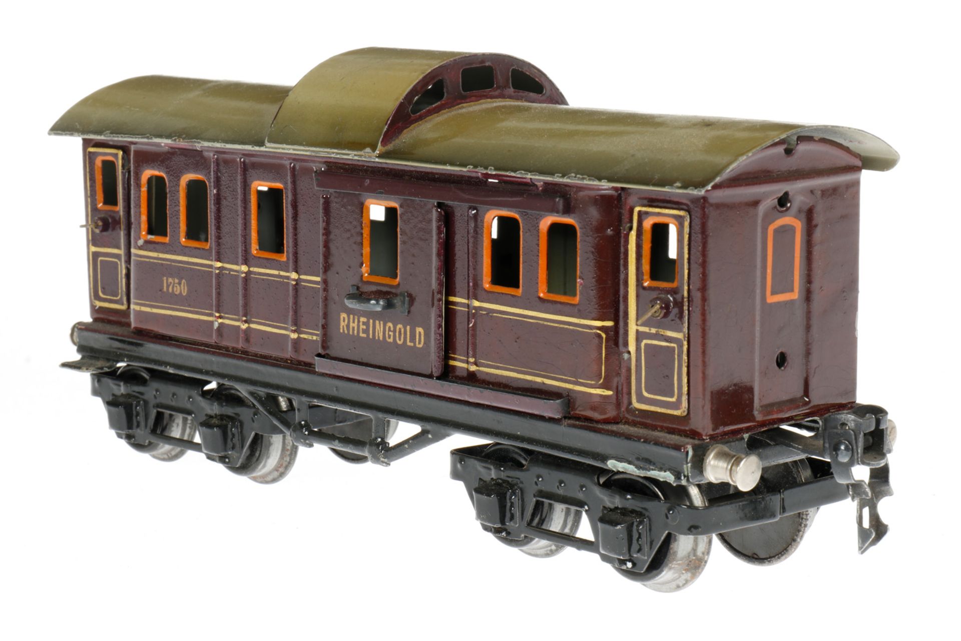 Märklin Rheingold-Gepäckwagen 1750, S 0, HL, mit 4 AT und 2 ST, 1 Trittstufe fehlt, 2 Fremdbohrungen - Image 3 of 5