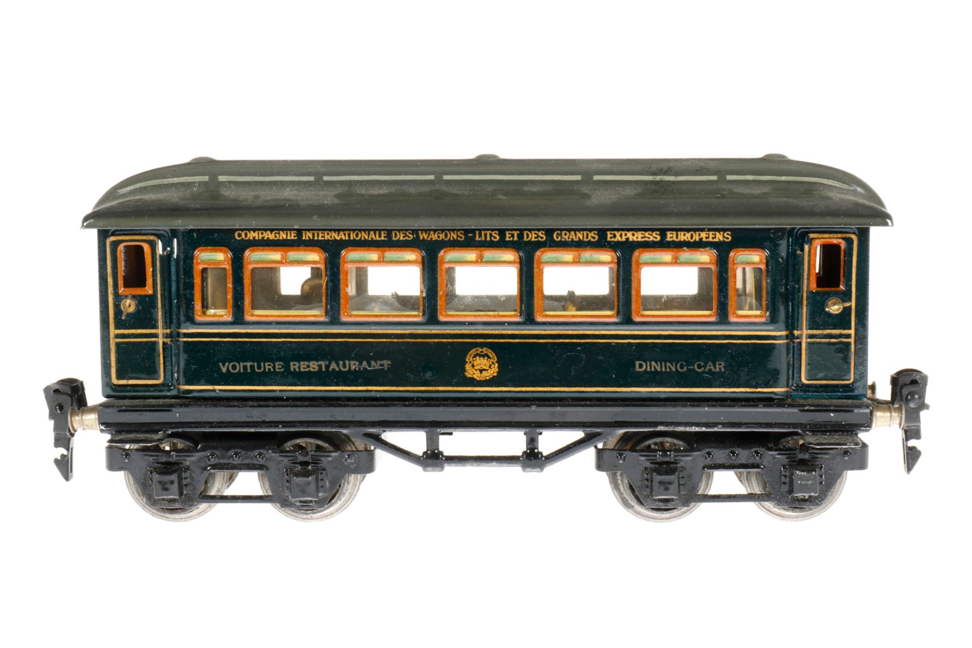 Märklin internationaler Speisewagen 1746 G, S 0, CL, mit Inneneinrichtung und 4 AT, Rahmen meist