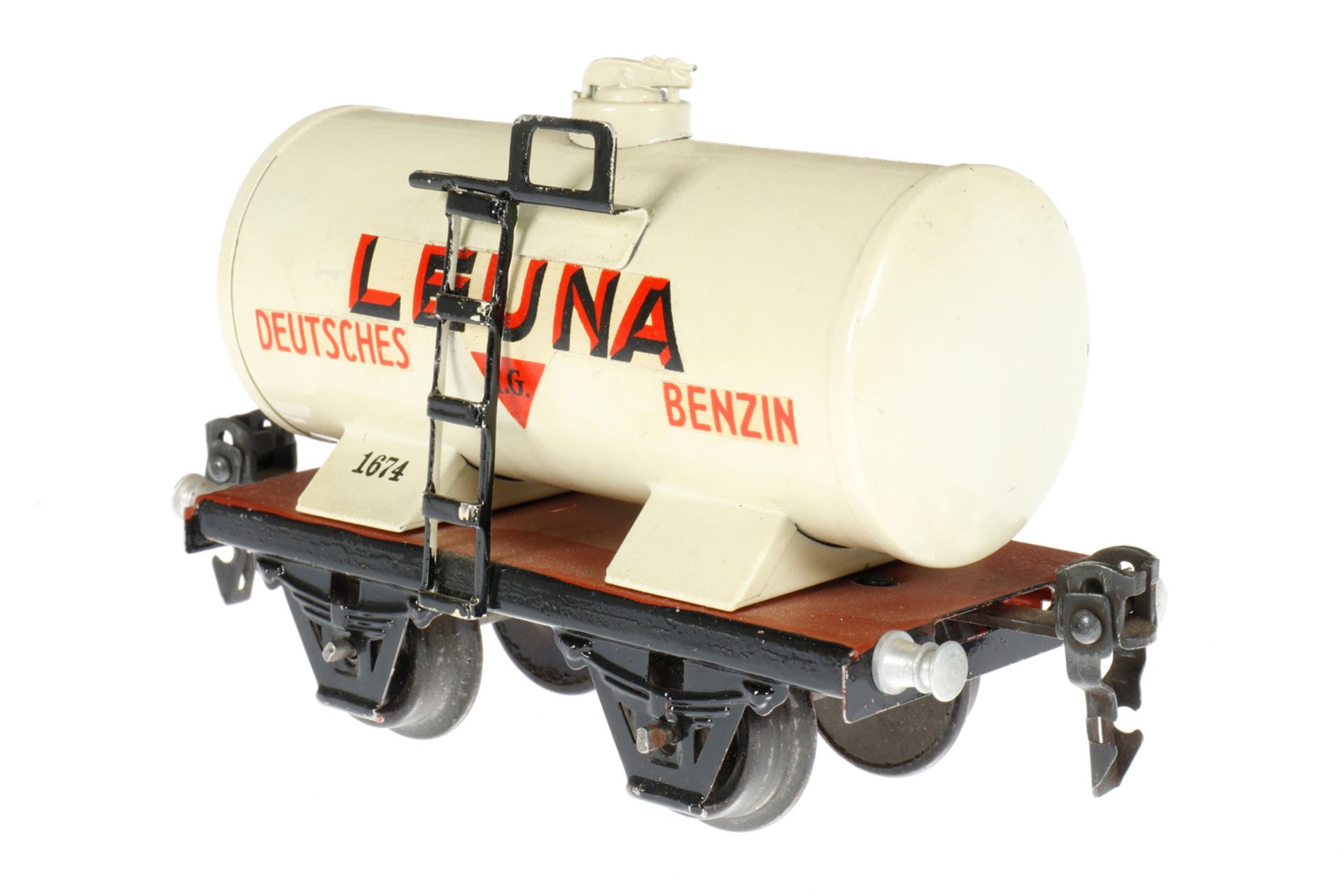 Märklin Leuna Kesselwagen 1674, S 0, HL, LS und gealterter Lack, L 13, im besch. OK, sonst Z 2 - Bild 3 aus 5