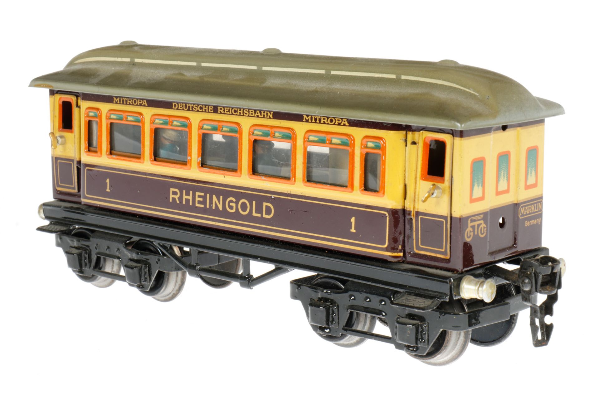 Märklin Rheingold Wagen 1749 G, S 0, CL, mit Speiseeinrichtung und 4 AT, LS und gealterter Lack, L - Image 3 of 5