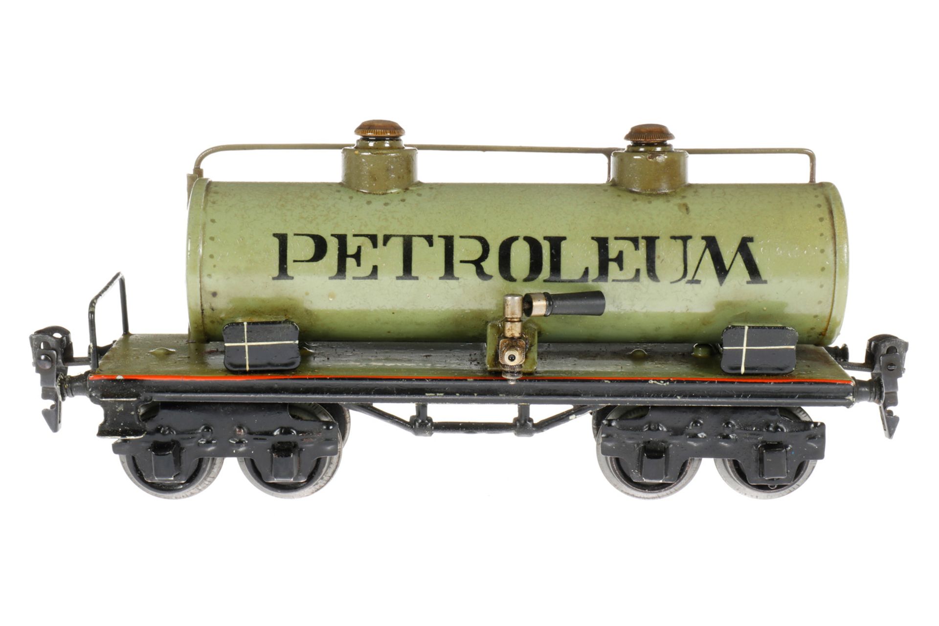 Märklin Petroleum Kesselwagen 1954, S 0, HL, LS und gealterter Lack, L 21,5, Z 3