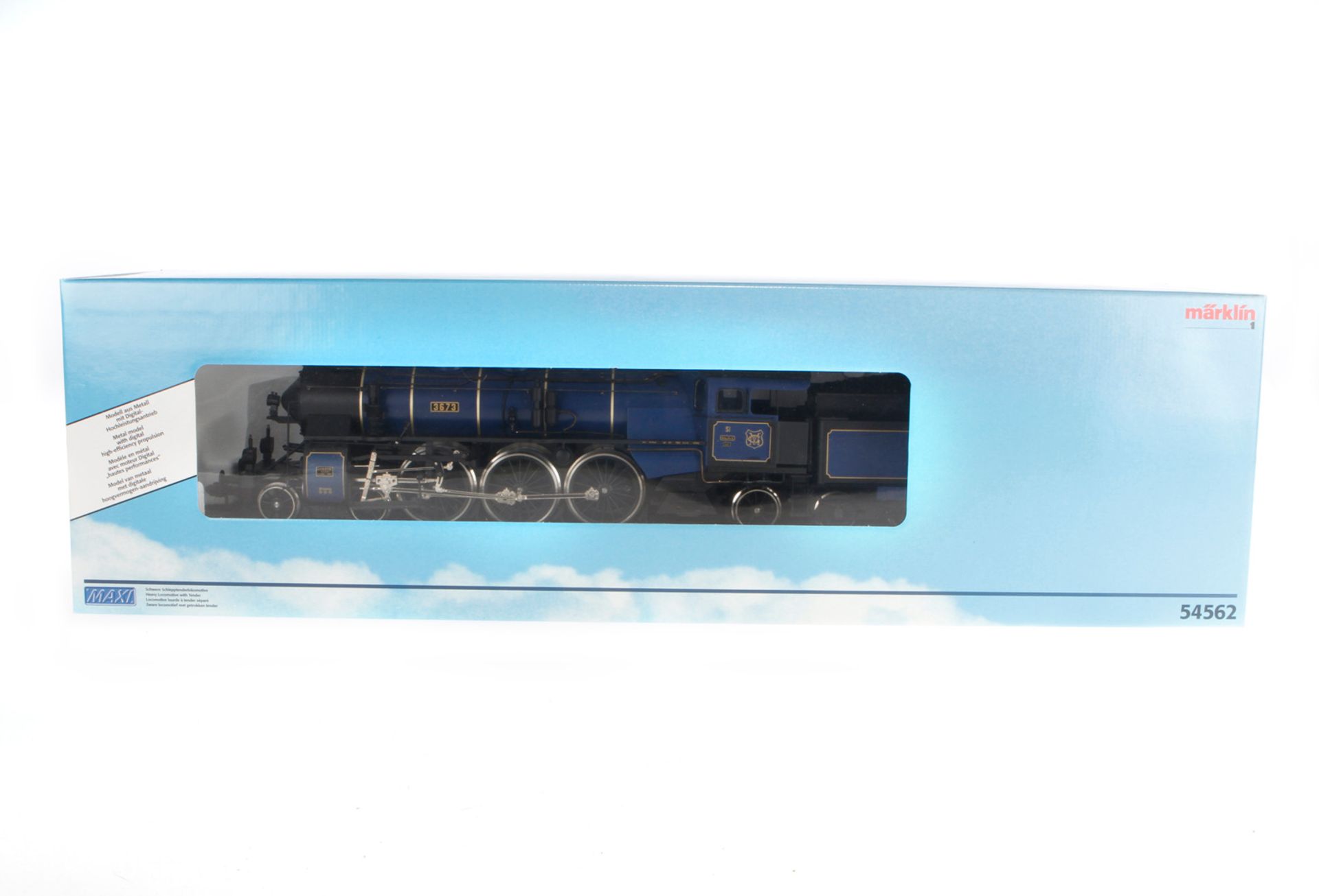 Märklin Maxi 2-C-1 Schlepptenderlok “3673“ 54562, S 1, blau/schwarz, Alterungsspuren, OK, sonst Z 2