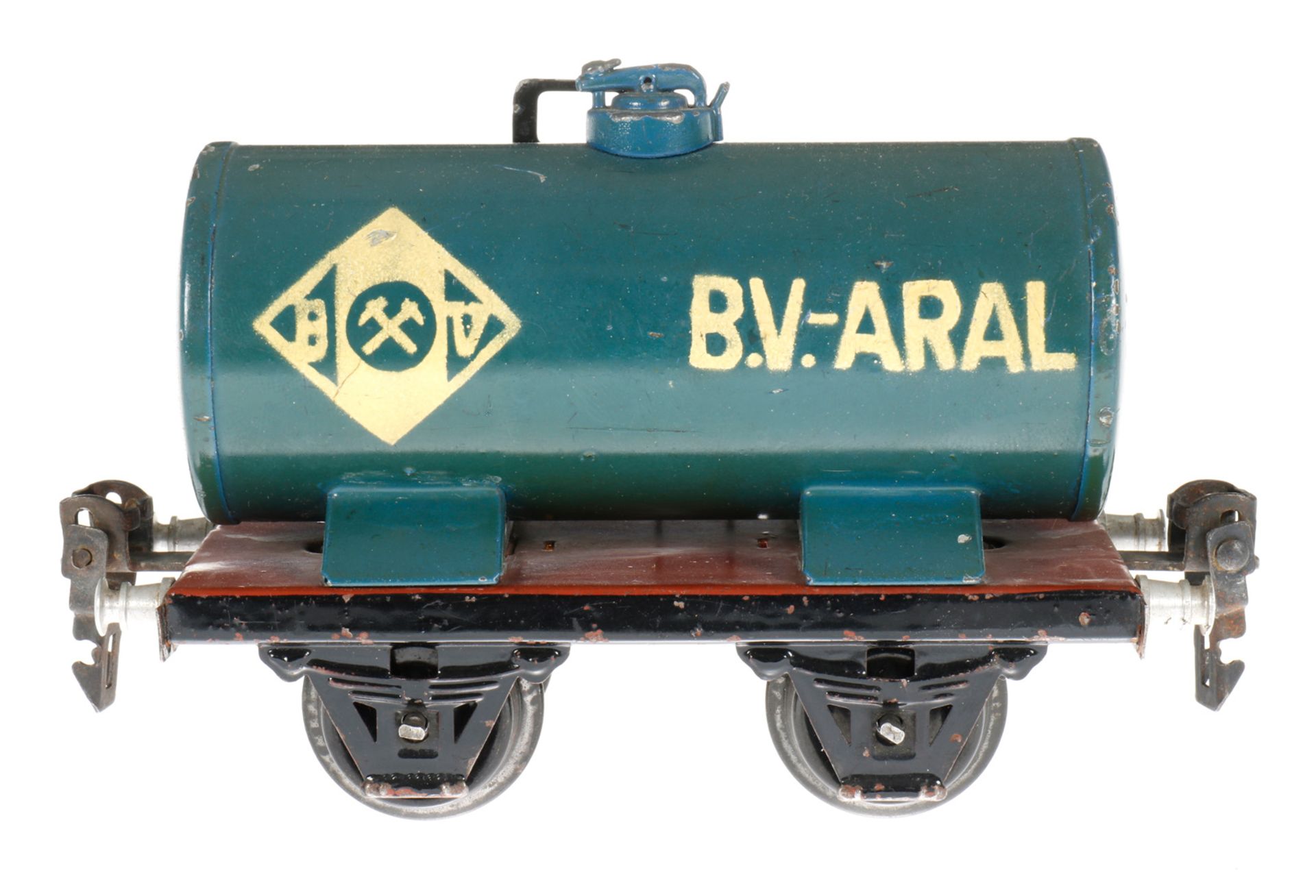 Märklin Aral Kesselwagen 1674, S 0, HL, LS und gealterter Lack, L 13, sonst noch Z 2-3