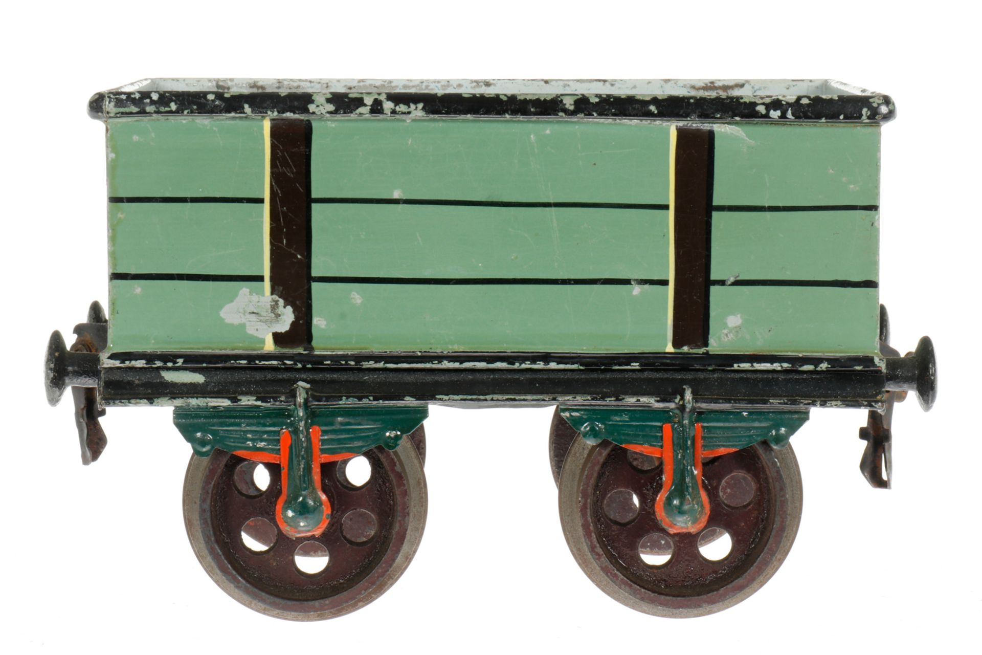 Märklin offener Güterwagen 1816, S 3, uralt, HL, mit Gussrädern, 1 Kupplungshaken besch., LS und